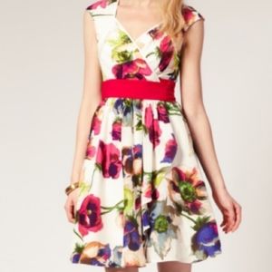 ted baker light pink floral dress